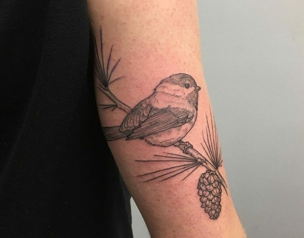 Minimalist Bird on a Branch Tattoo Design – Tattoos Wizard Designs