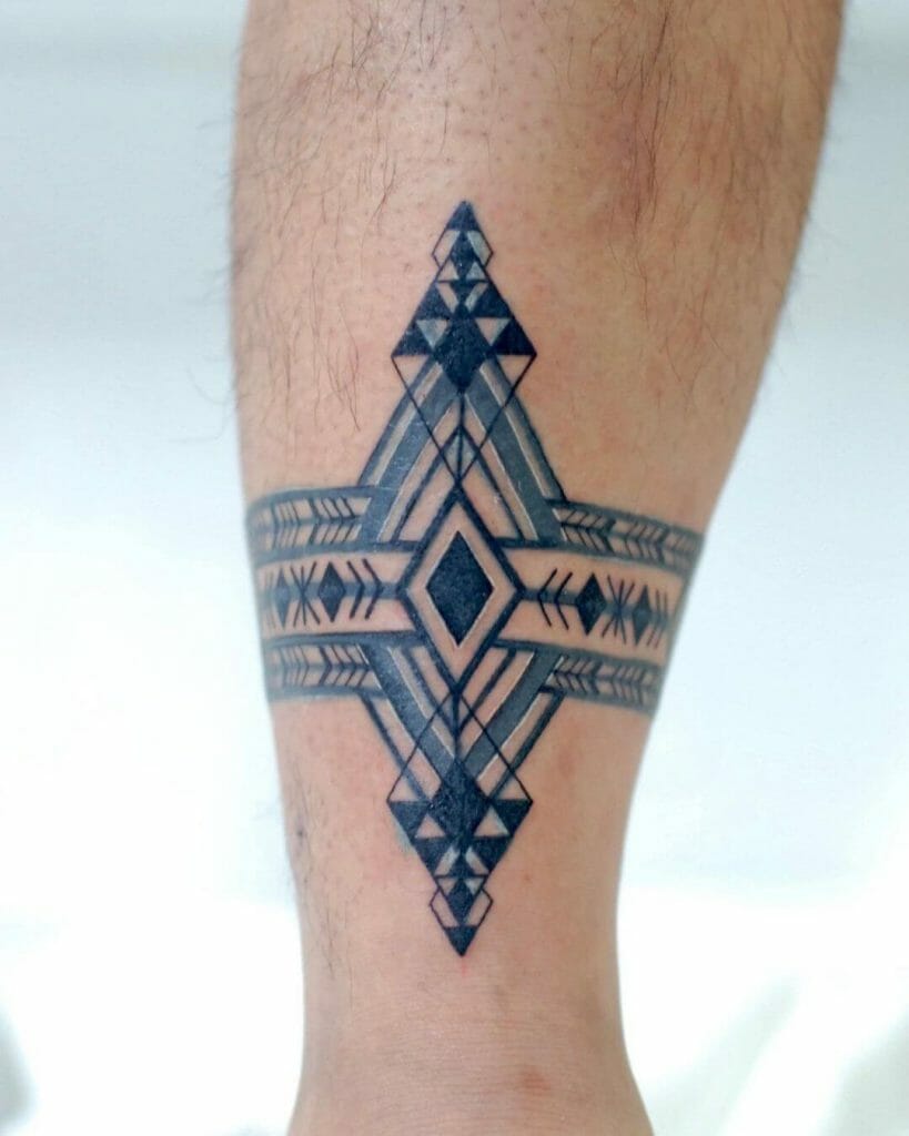 Colourful Aztec Armband Tattoo