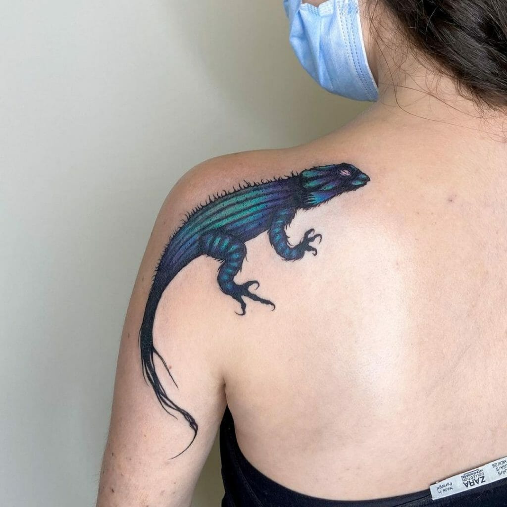 Colourful Bearded Dragon Tattoo