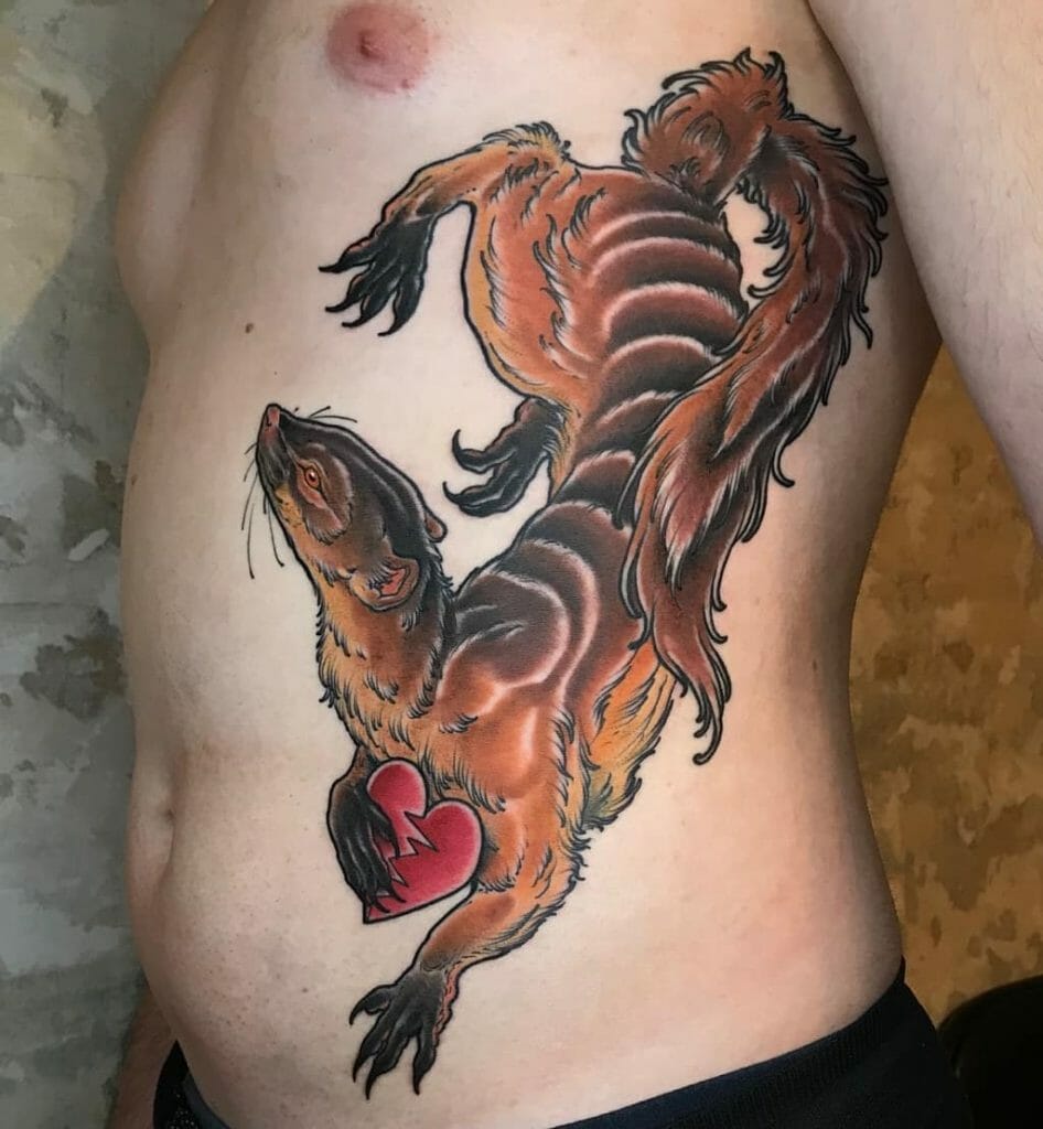 Colourful Mongoose Tattoo