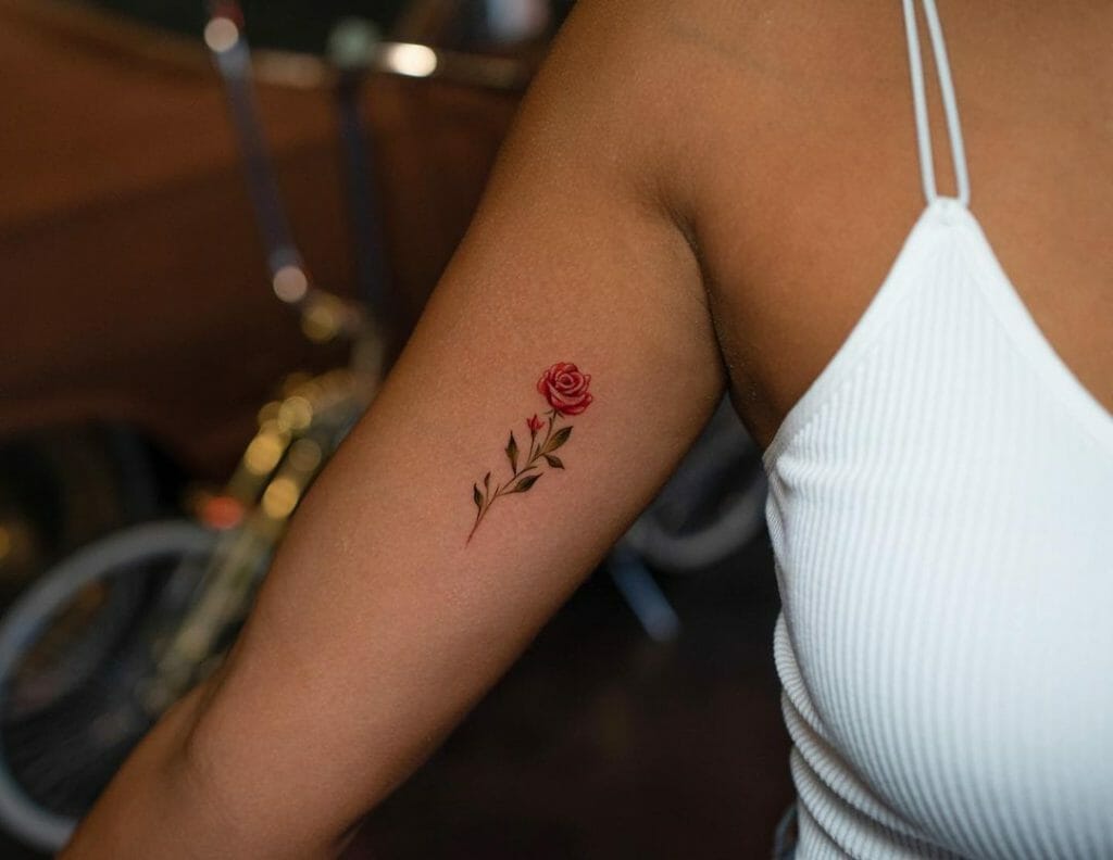 Colourful Small Rose Tattoos