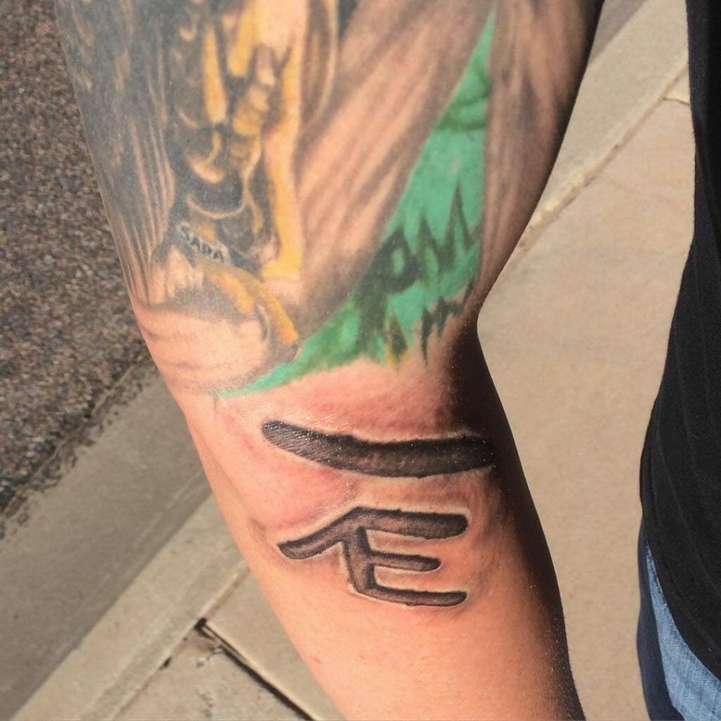 Connected AE Bar Cattle Brand Tattoos