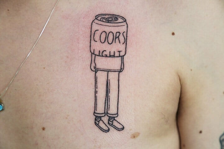 Coors Light & Half-Human Tattoos