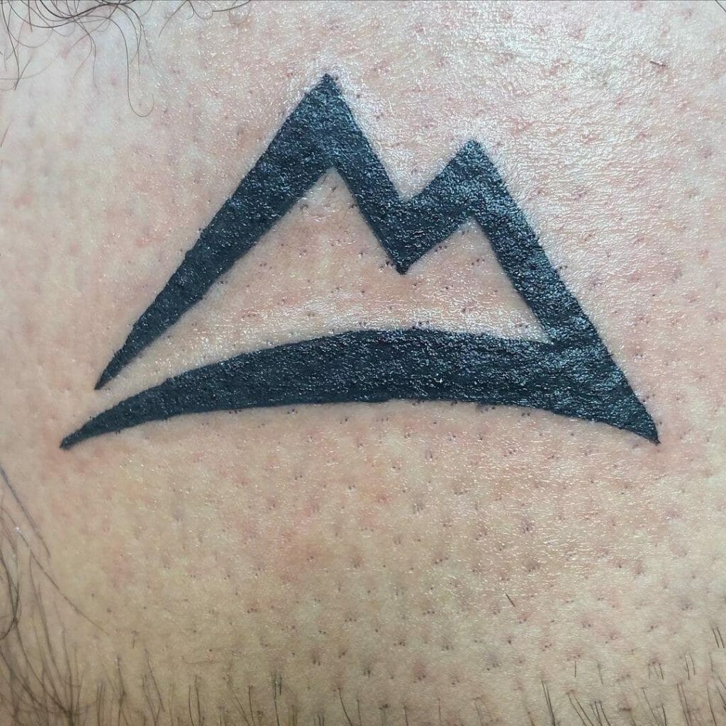 Coors Light Mountain Logo Tattoo