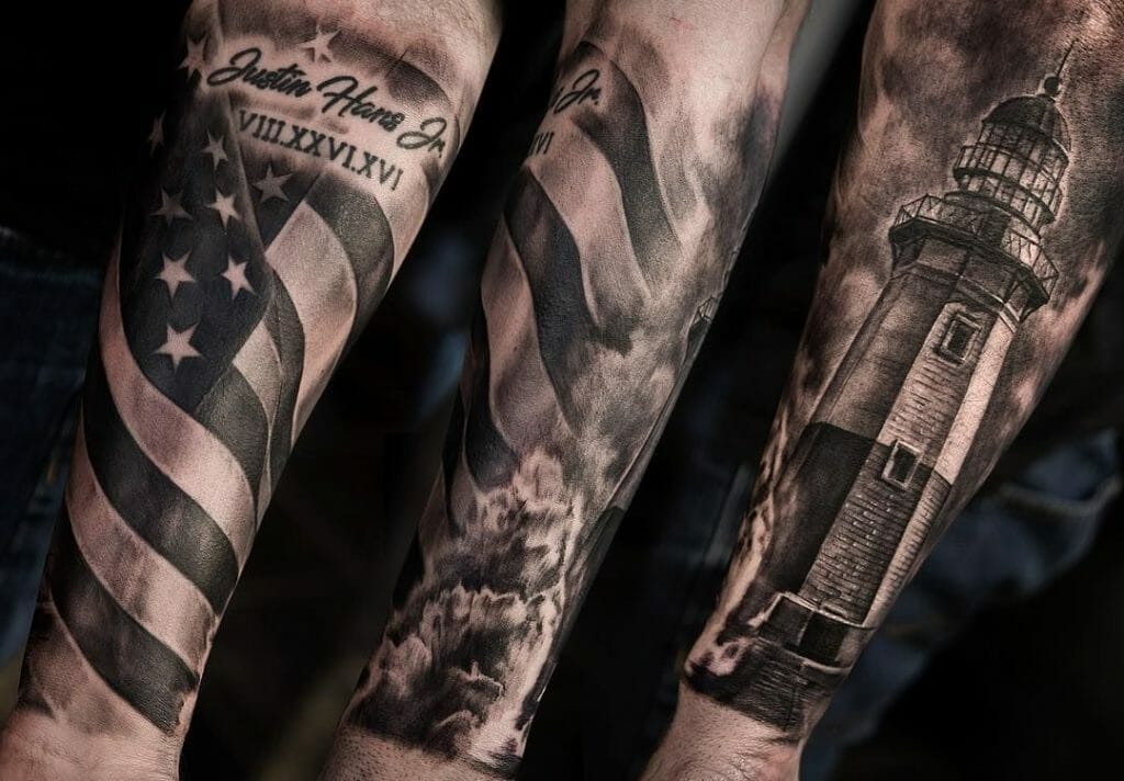 Country Sleeve Tattoos