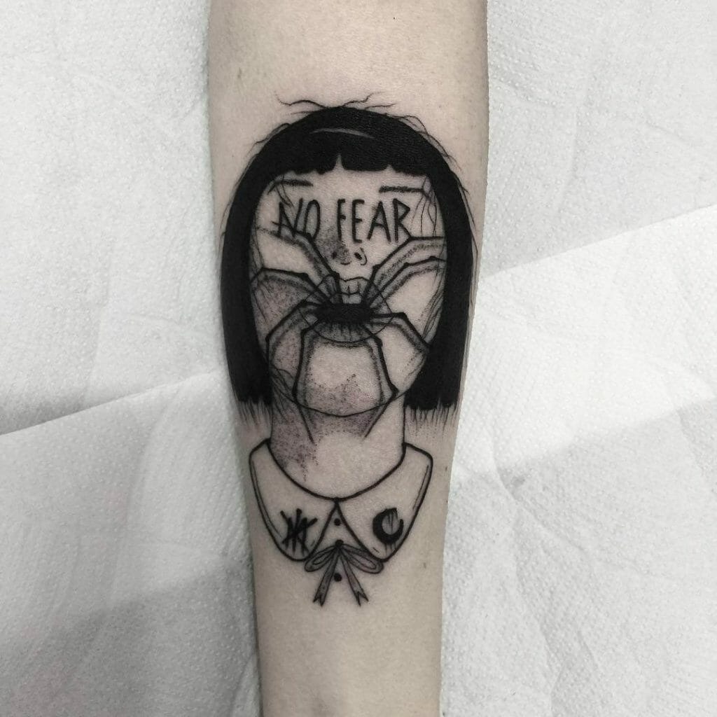 Creative No Fear Tattoo Design