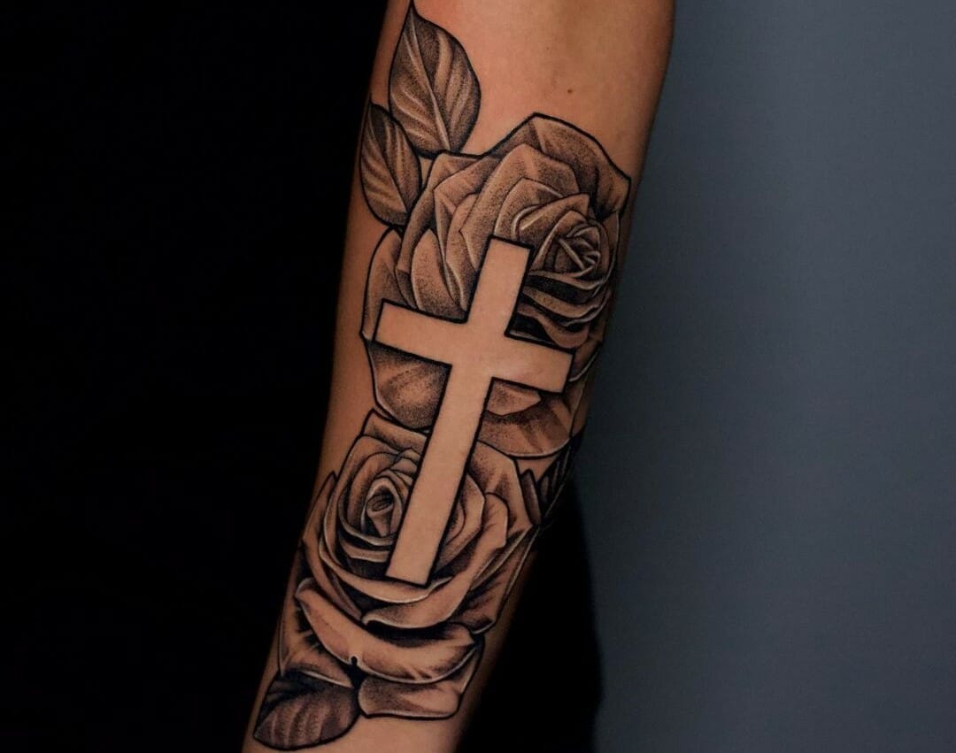 101 Best Cross And Roses Tattoo Ideas That Will Blow Your Mind! - Outsons