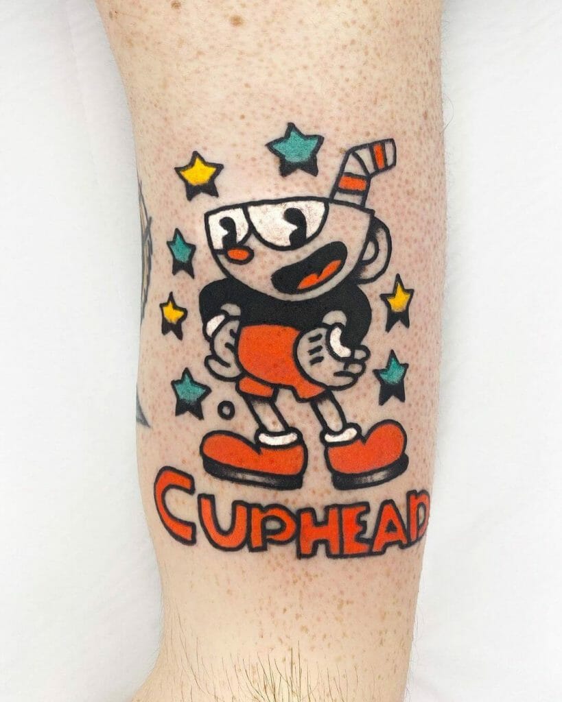 Cuphead Buddy Tattoo