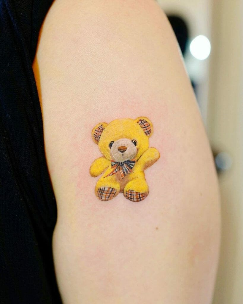 Cute Teddy Bear Tattoo