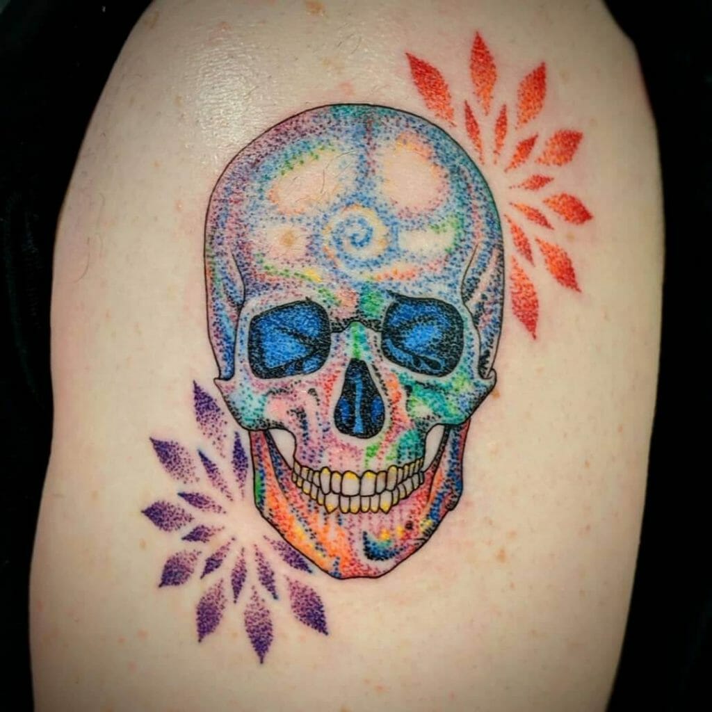 Day Of The Dead Candy Skull Tattoo