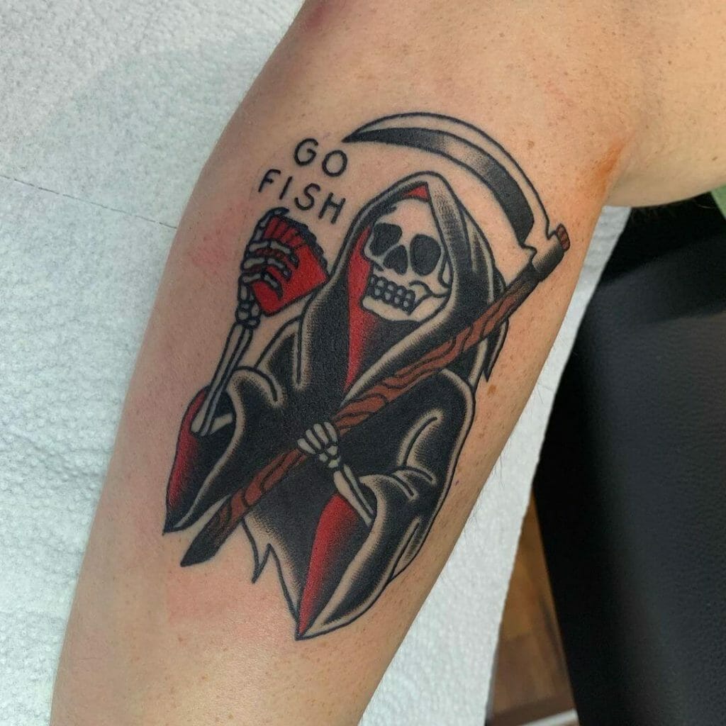 Deadman's Hand Grim Reaper Tattoo