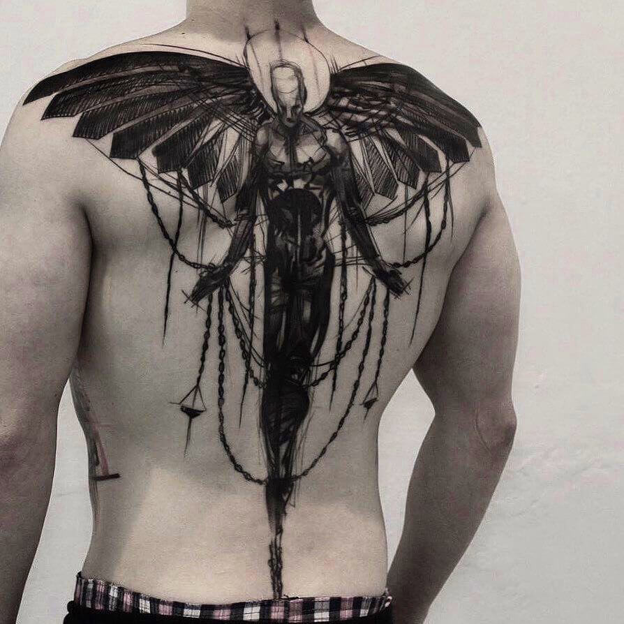 Demon Back Tattoo