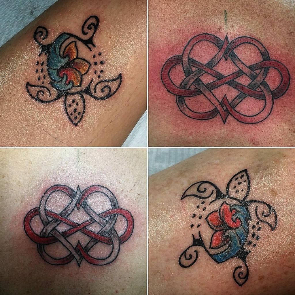 Double Heart Infinity Tattoo