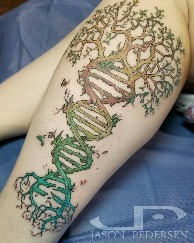 Double Helix Tree Tattoo