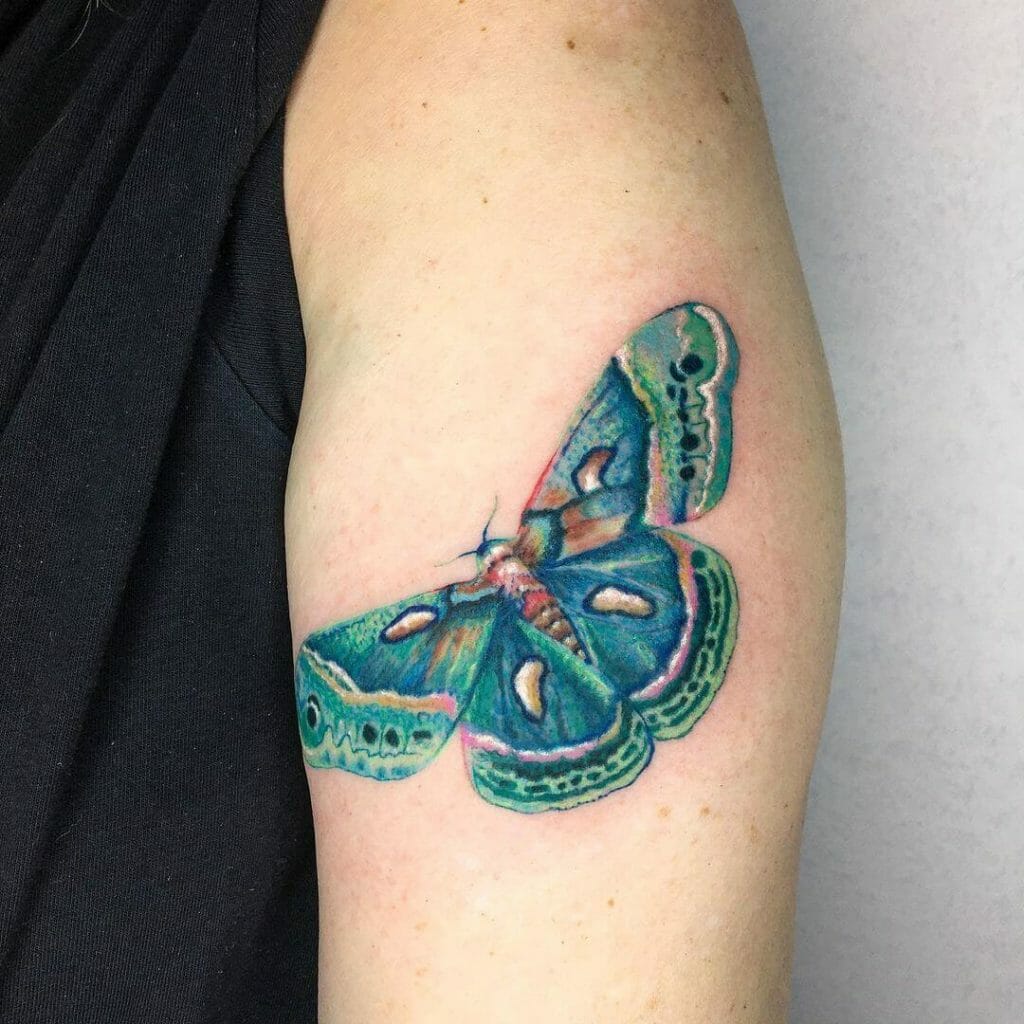 Emerald Green Butterfly Tattoo