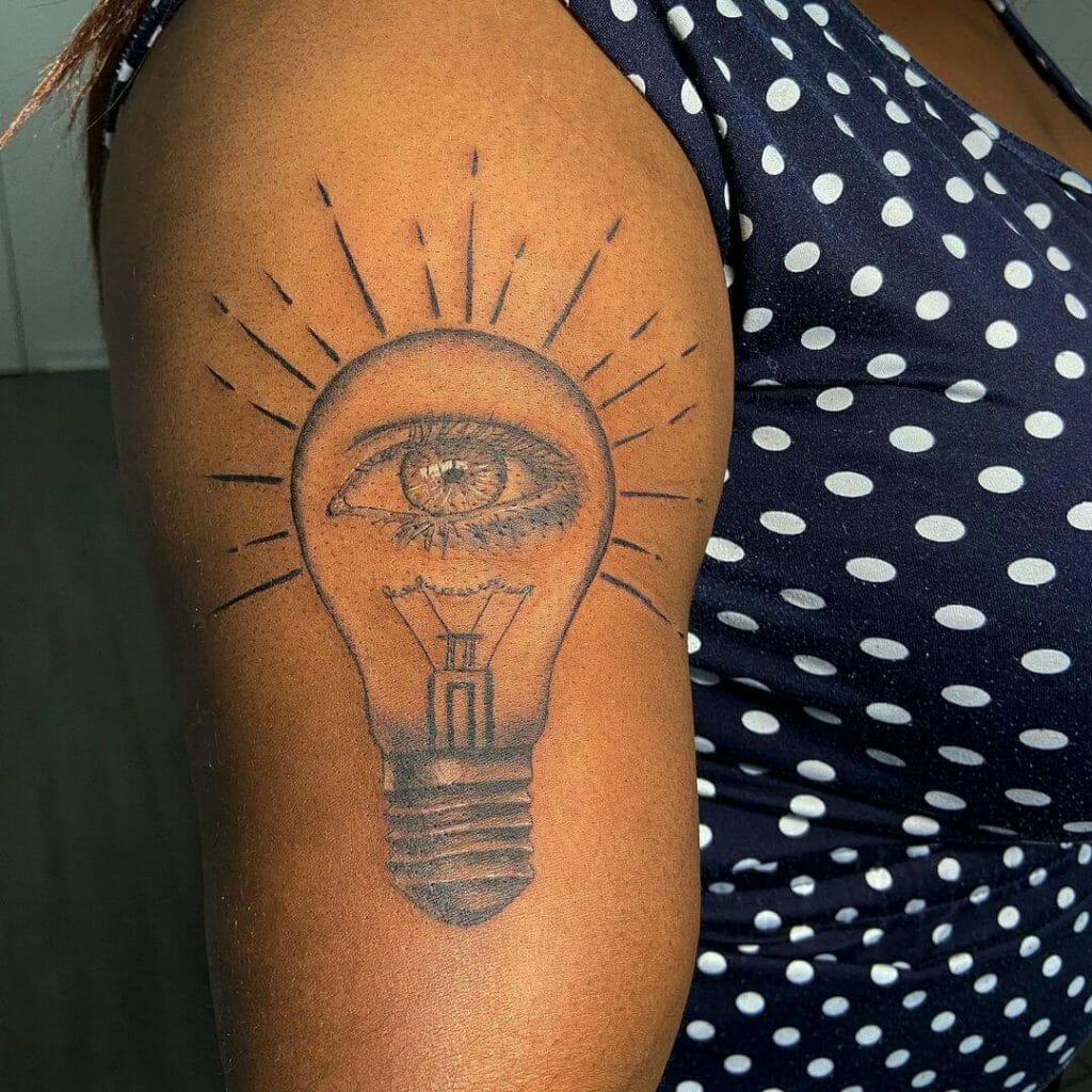 Eye In A Light Bulb Tattoo