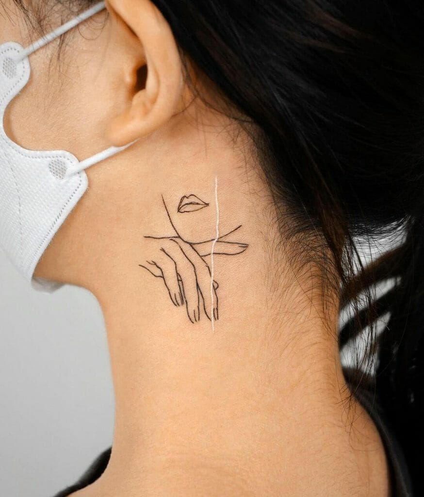 Face Outline Tattoo