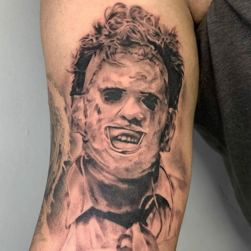 Faded Leatherface Tattoo Effect