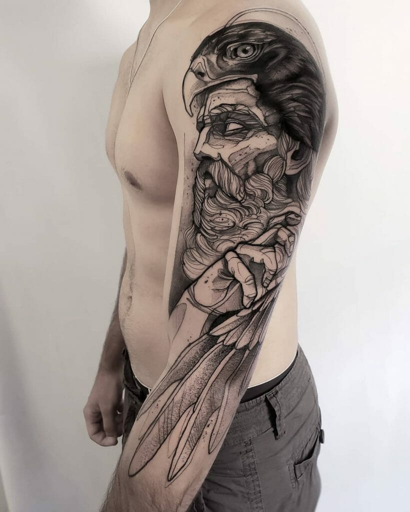 Fantastic Half Sleeve Zeus Tattoo Ideas