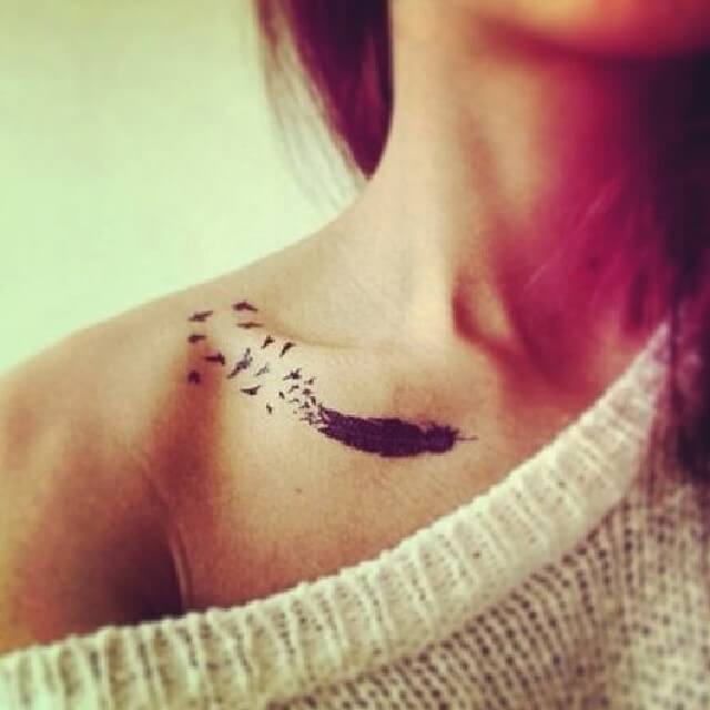 Feathered Friends Flying Birds Tattoo