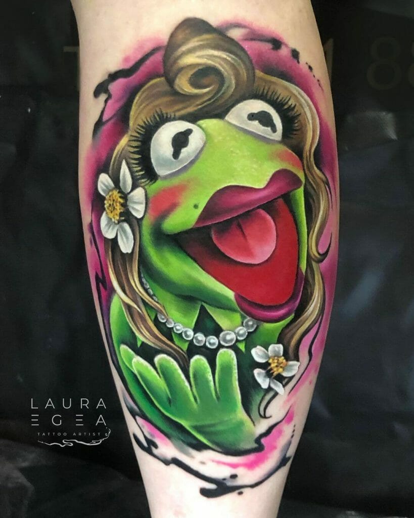 Female Kermit Tattoo