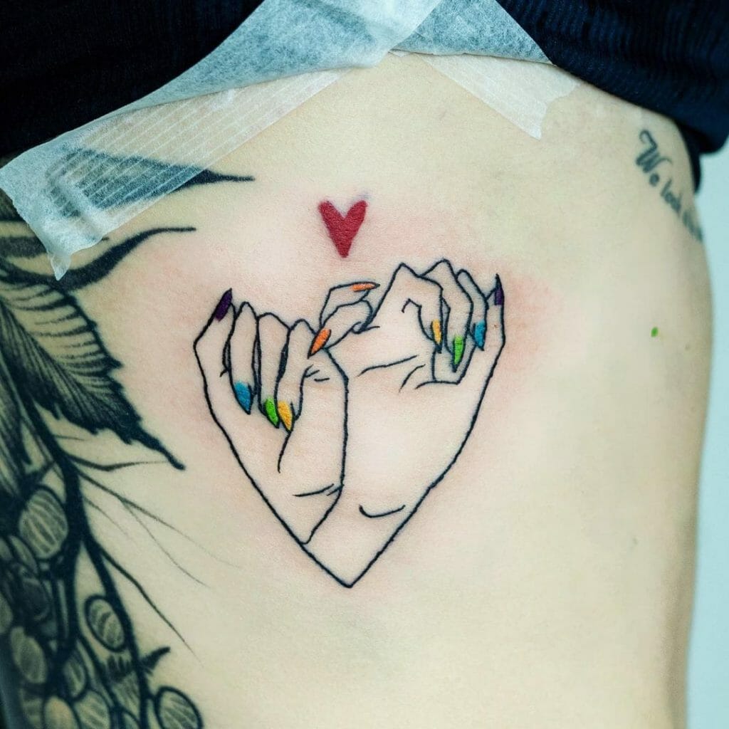 Fineline Lesbian Love Tattoo