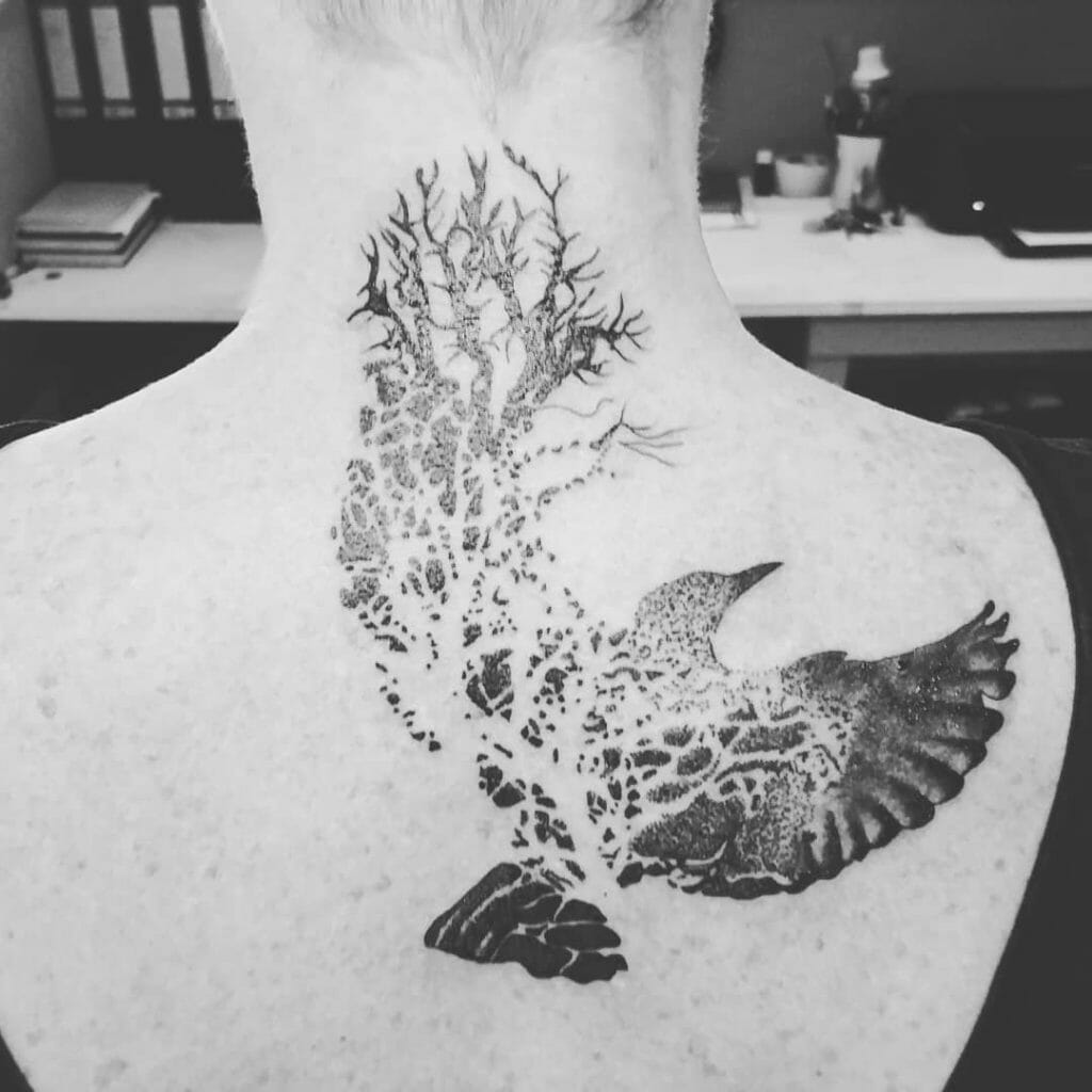 Flock Of Ravens X Tree Of Life Tattoo Design 