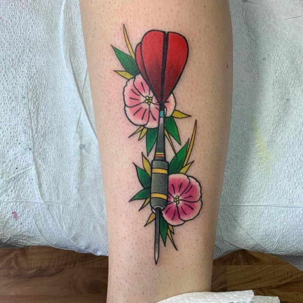 Floral Dart Tattoo