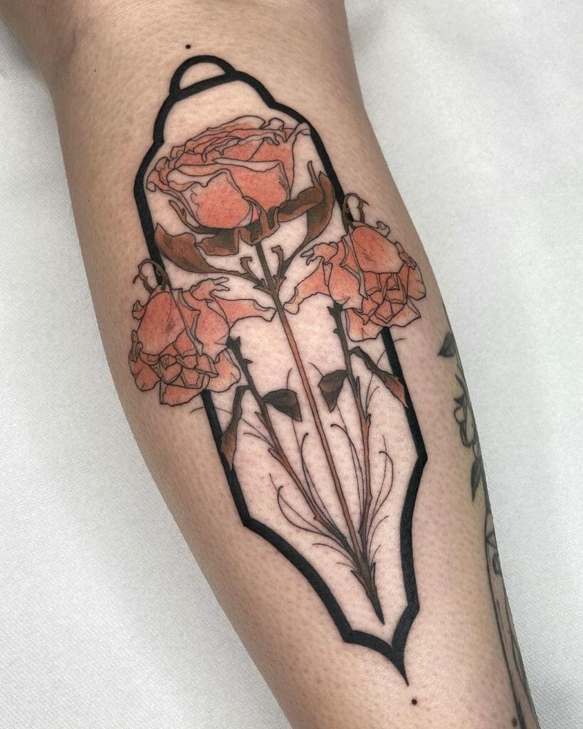 Floral Shaded Tattoo Ideas