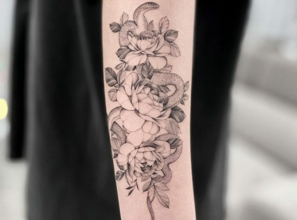 Flower Snake Tattoos