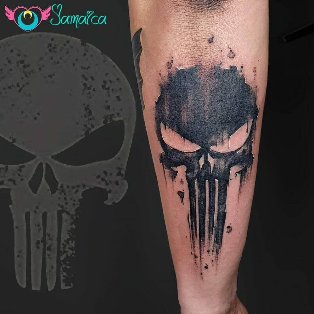 Frank Castle Skull Tattoo