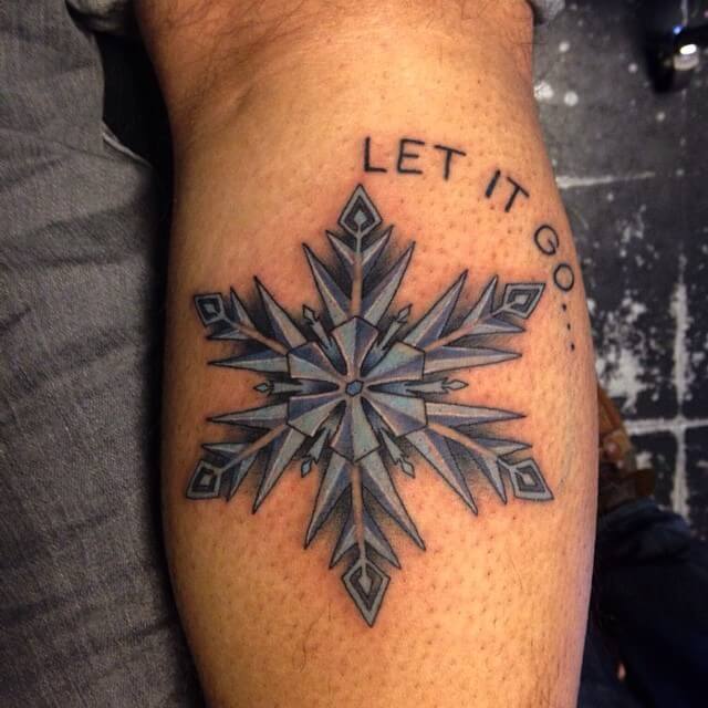 'Frozen'-Themed Let It Go Snowflake Tattoo