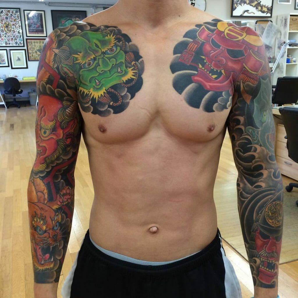Full Sleeve Hikae Arm Tattoo
