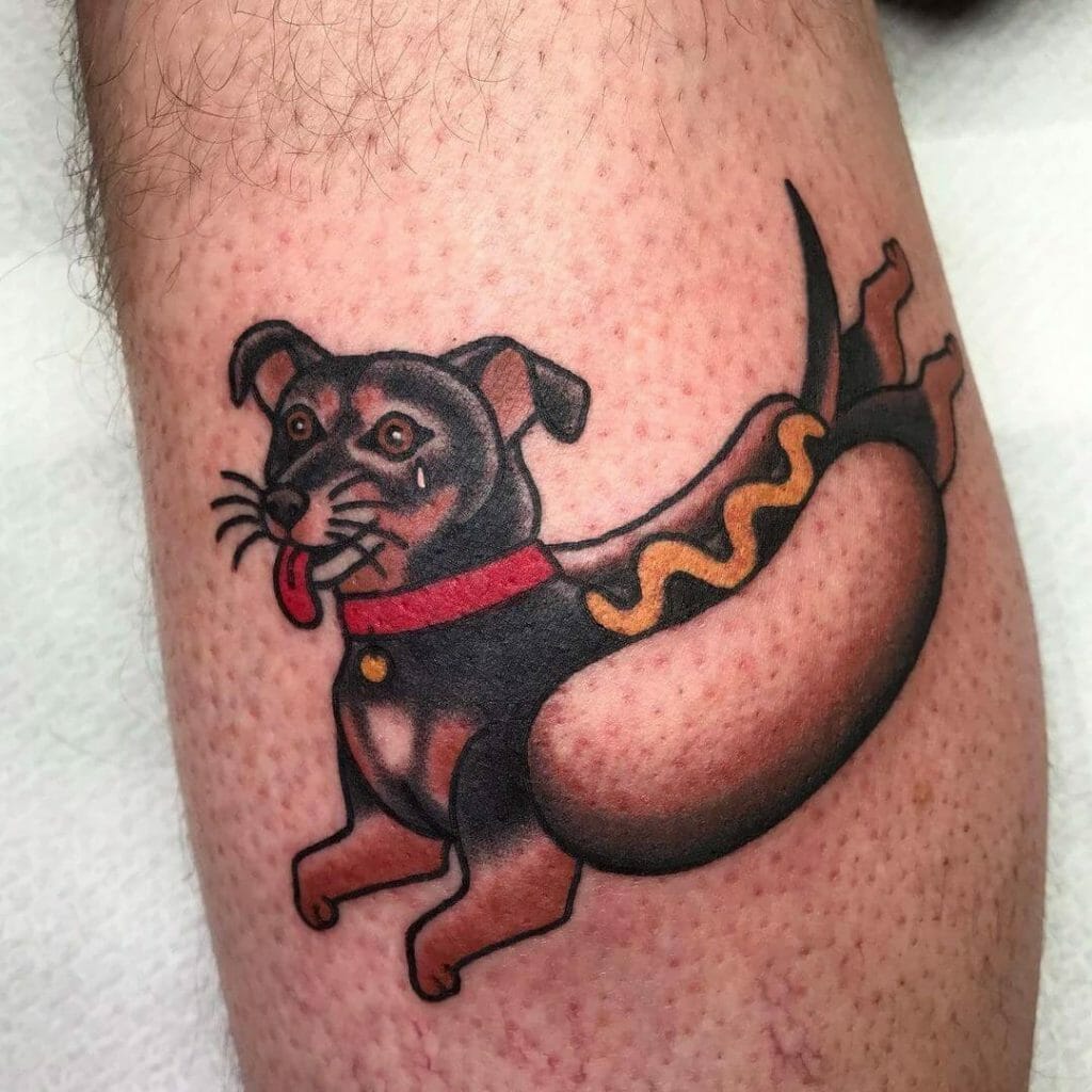 Fun And Quirky Traditional Dog Tattoo Designs