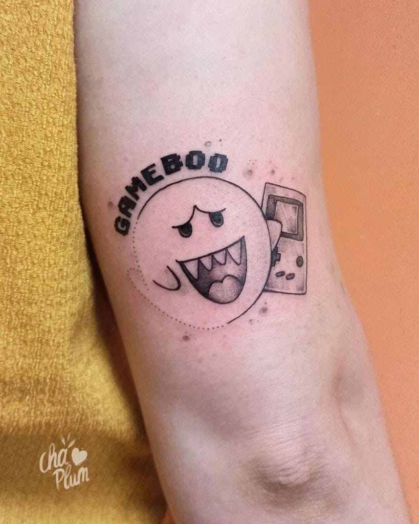 Funny Boo Tattoos For Fans Of The Nintendo Video Game 'Super Mario Bros'