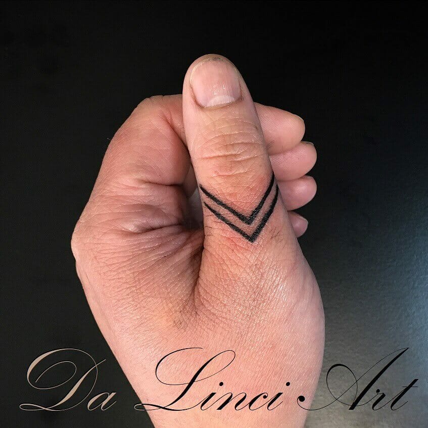 Geometric Arrow Tattoo For Thumb