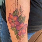 Geometric Floral Tattoos