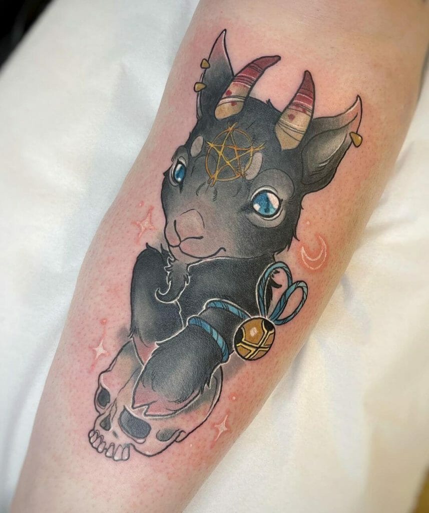 Geometric Goat Tattoo Of Spirit