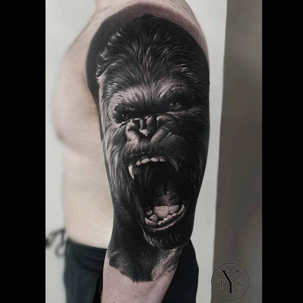 Gigantic King Kong Tattoo Sleeve