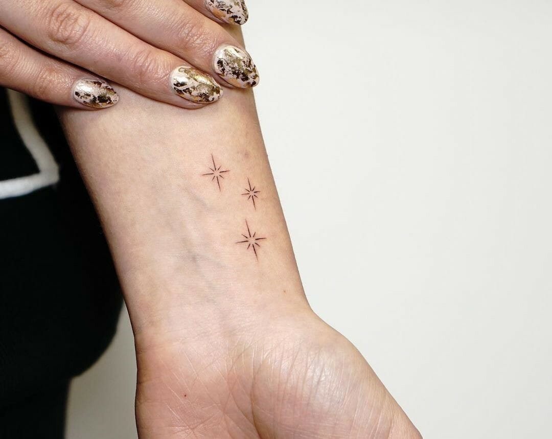 Buy 3 Stars Sparkles Temporary Tattoo Online in India  Etsy