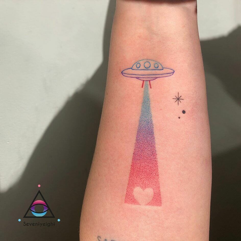 Gradient Sci-Fi Dream Tattoo