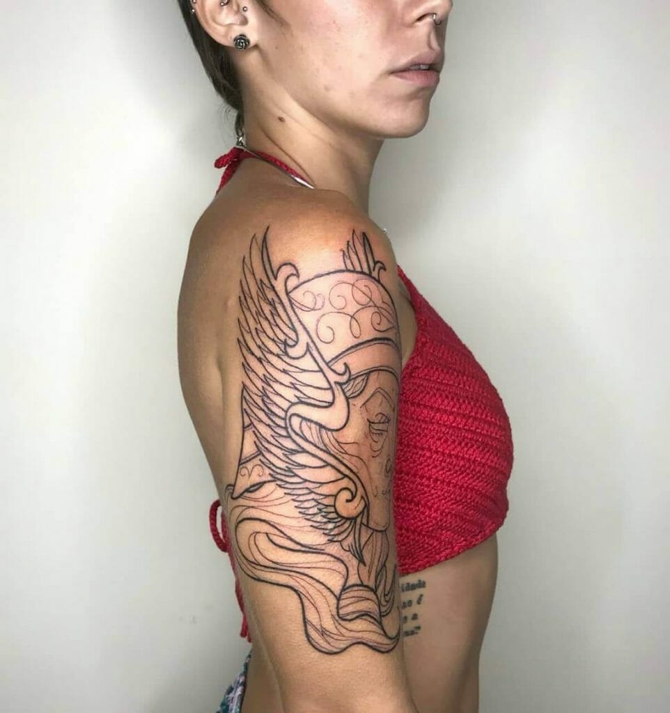Great Warrior Hera Tattoo Design