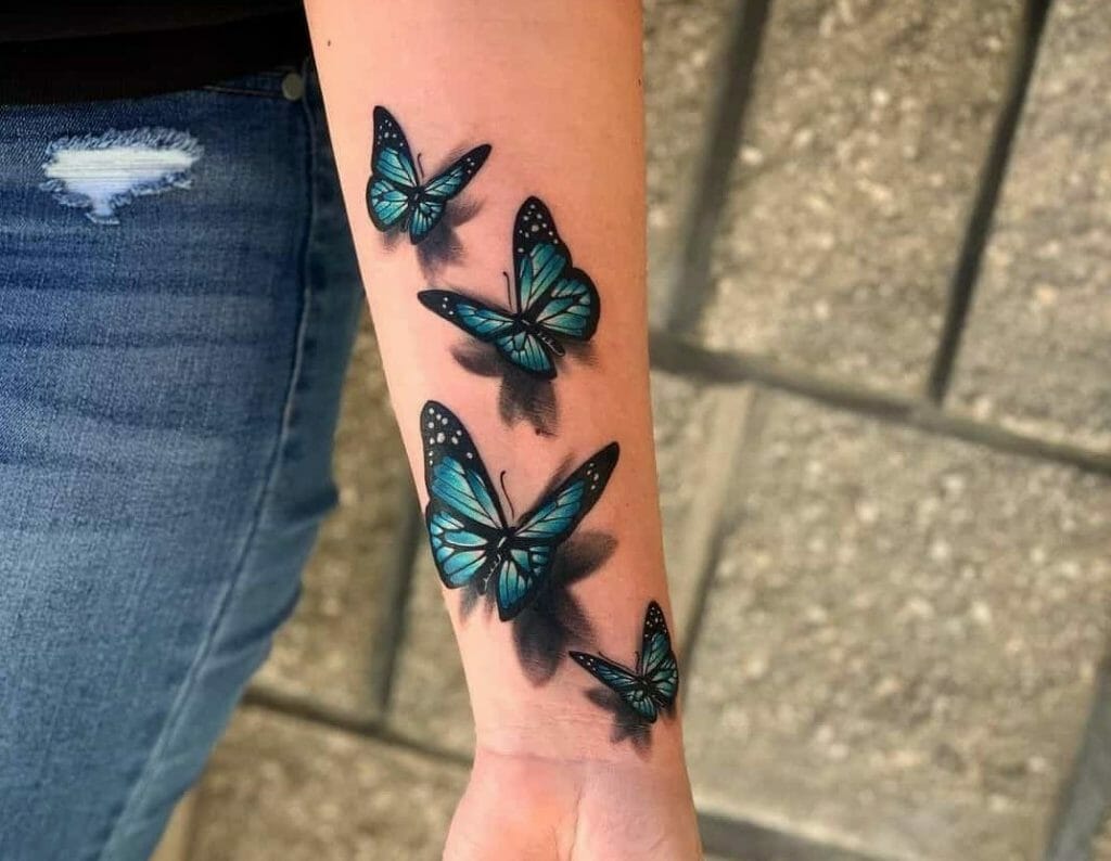 Green Butterfly Tattoos