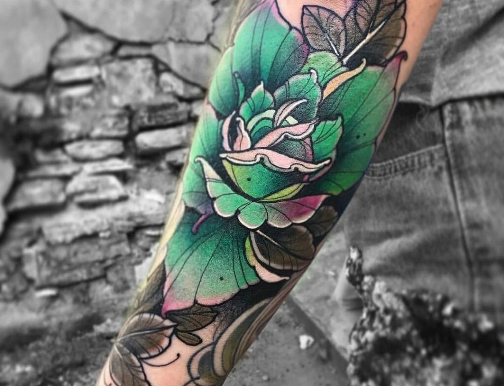 Green Rose Tattoos