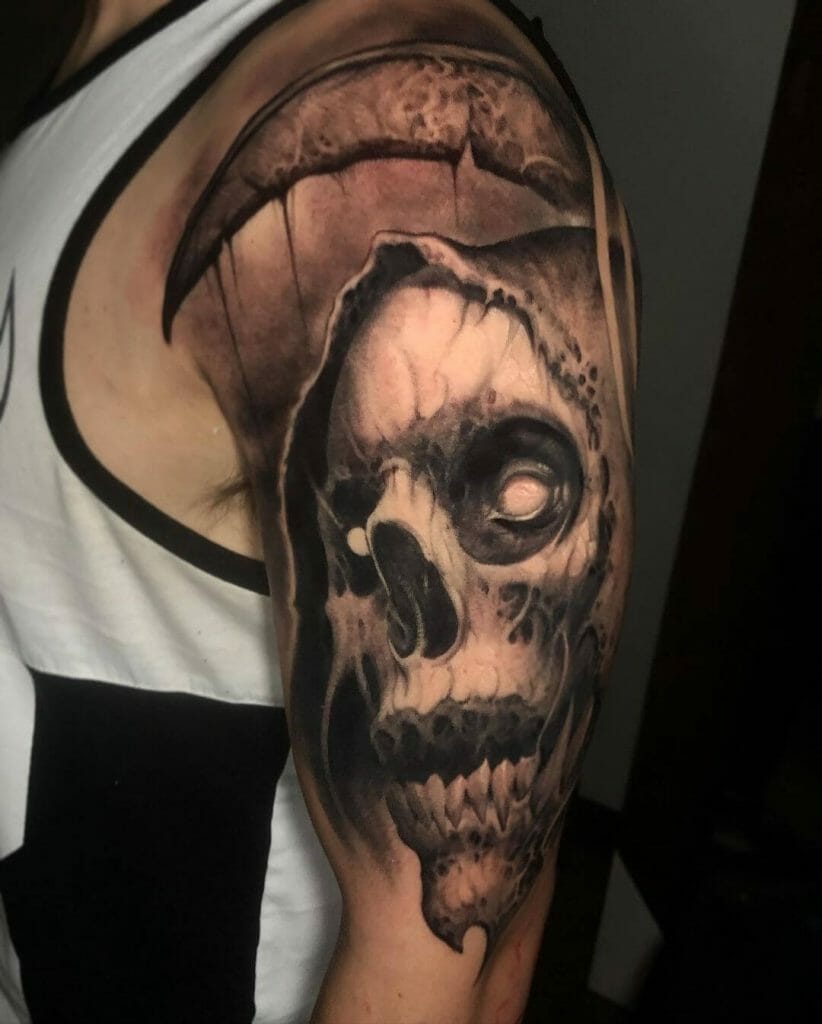 Grim Reaper Hand Tattoo