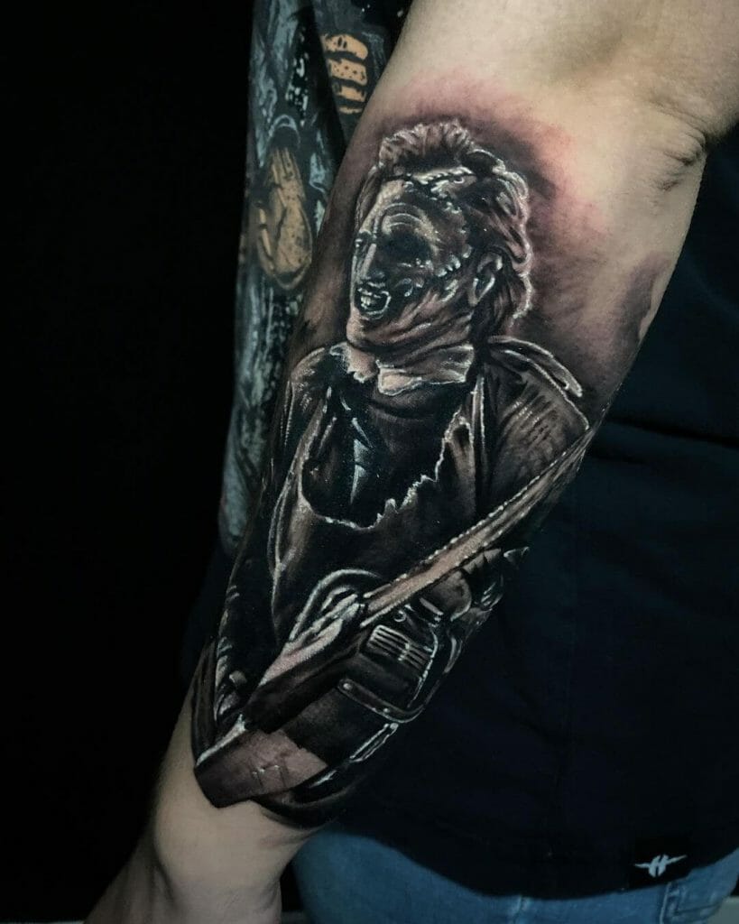 Grungy Leatherface Tattoo