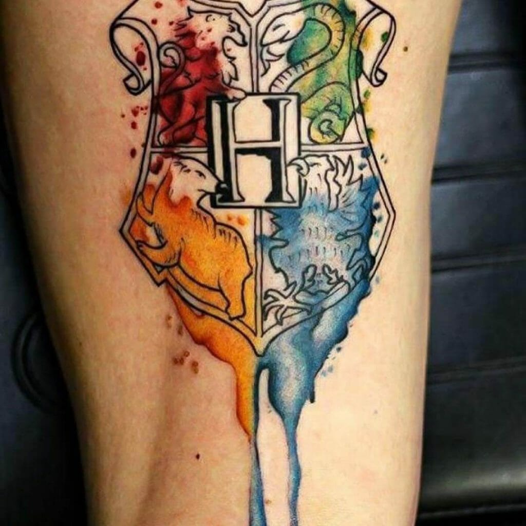 Gryffindor And The Three Other Houses Brought Together In One Tattoo