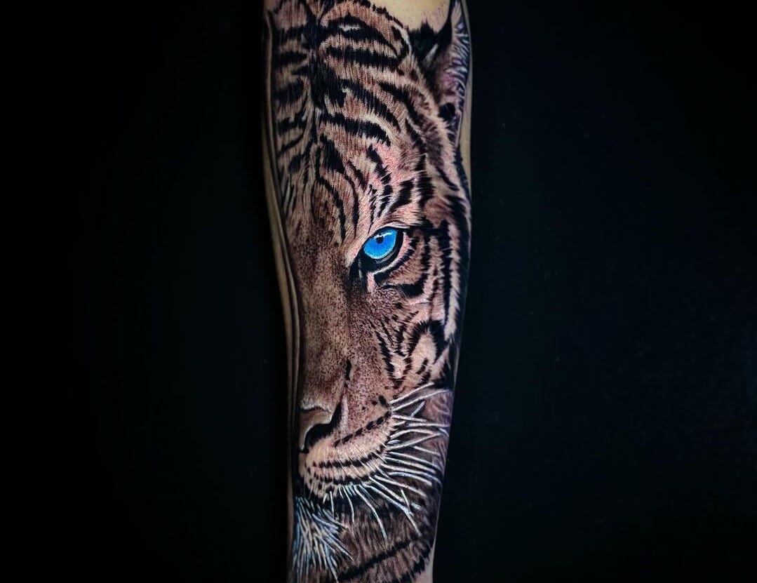 101 Best Half Tiger Face Tattoo Ideas That Will Blow Your Mind! - Outsons