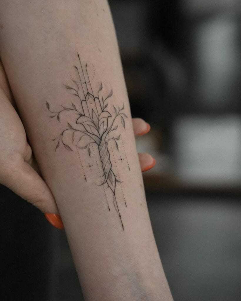 Hamsa Tattoo With The Tree Of Life