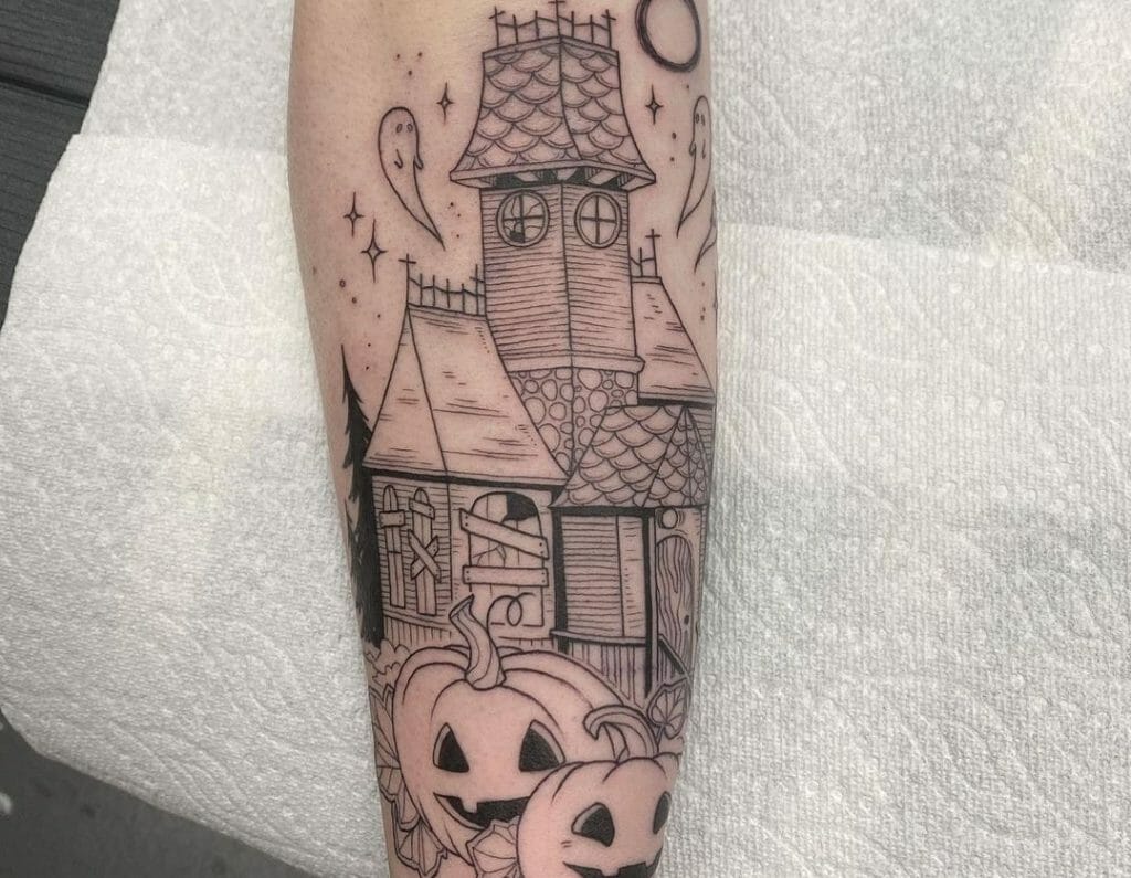 Small house tattoo by Carina Soares - Tattoogrid.net